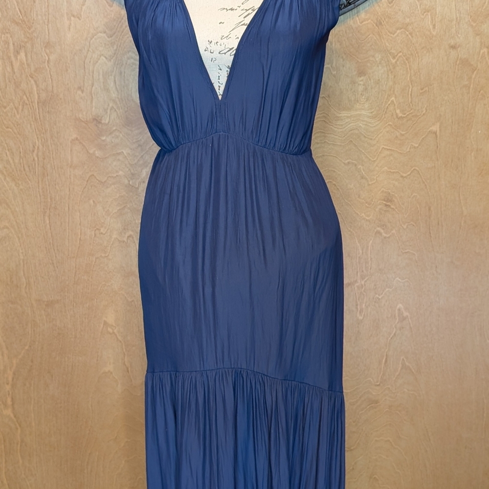 Ramy Brook Navy Blue Sleeveless Maxi Dress